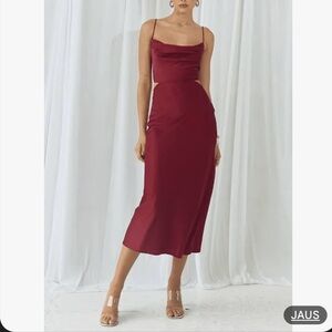 Wine Slip Skirt